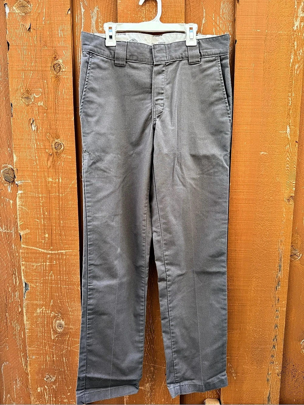 Dickies Slim Fit Tapered Leg Multi-Use Pocket Work Pants Work Pants Gray Waist